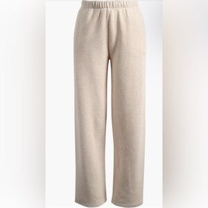 SKIMS Light Beige Wide Leg Knit Pants - COLOR OATMEAL HEATHER